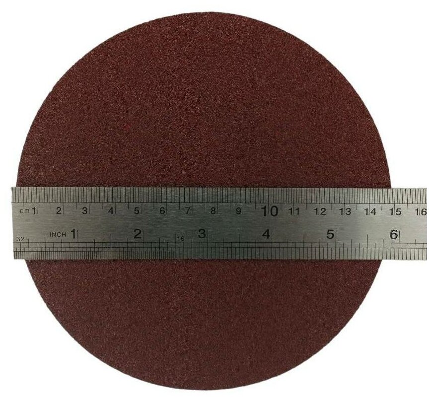 Круг шлифовальный RED D 150 мм P 40 на липучке 10 шт без отверстий - фотография № 2