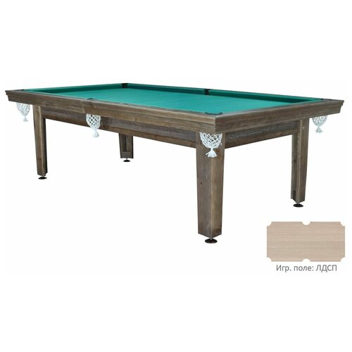 Бильярдный стол для русской пирамиды РуптуР Сильвер (8 футов, сосна, ЛДСП 16 мм, собранный)