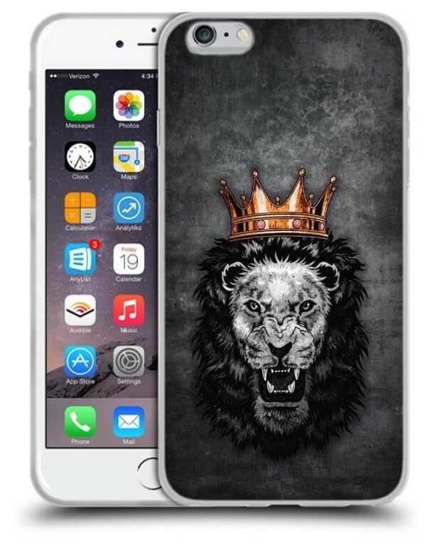 Дизайнерский силиконовый чехол для Iphone 6 Plus/6s Plus Король лев
