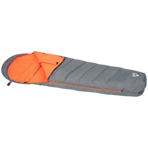 Спальный мешок туристический летний 230x80x60см Hiberhide 5, 3-8 С, 1.35 кг, серо-оранжевый Bestway 68103 / Туристический спальник одеяло, утеплитель