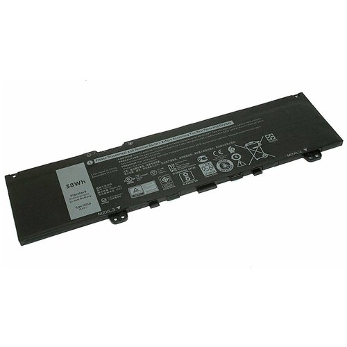 Аккумуляторная батарея для ноутбука Dell 5370 (F62G0) 11.4V 3166mAh петли для ноутбука dell inspiron 13 7370 13 7373 13 7380 p83g