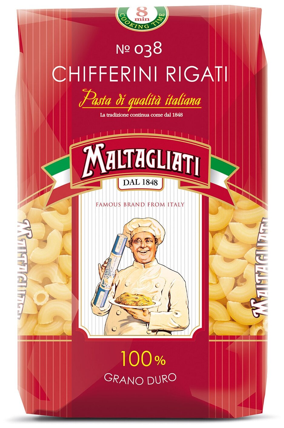 Макаронные изделия Maltagliati Chifferi rigati № 038 450 г - фотография № 3