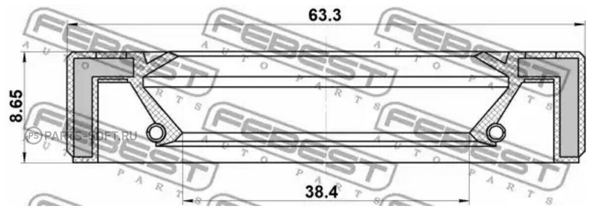 Сальник привода Febest арт. 95GAS40630909C