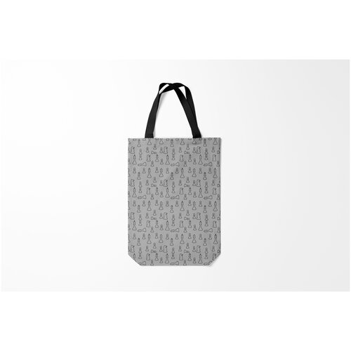 фото Сумка-шоппер / 31х42 см / разное спортивное / шахматы burnettie