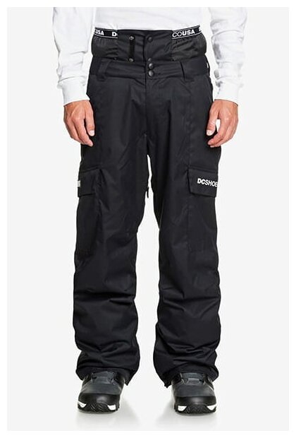 Горнолыжные брюки DC Shoes, карманы, мембрана, утепленные, водонепроницаемые, размер XL, черный