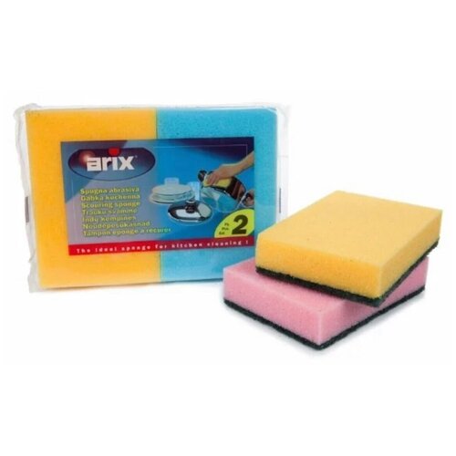 Губки для посуды Arix с фиброй 2 шт