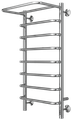 Полотенцесушитель Terminus электрический из нержавеющей стали (встроенный диммер), правый ТЭН, 400х850мм Полка, Россия