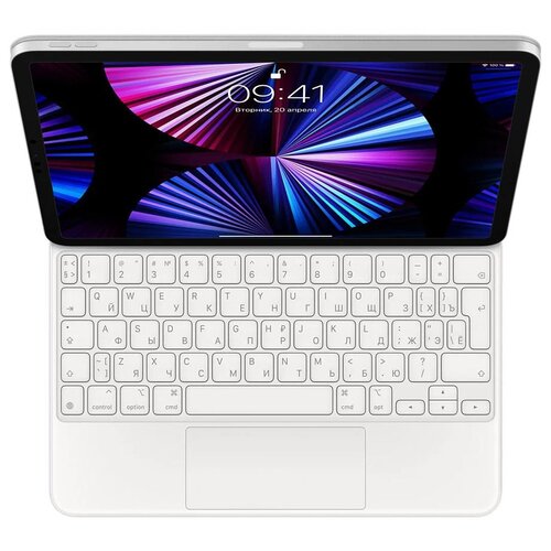 Беспроводная клавиатура Apple Magic Keyboard для iPad Pro и iPad Air 11 2021-2022 белый, русская for apple ipad air air 2 air 3rd gen 10 5 air 4th gen 10 9 360 degree rotation automatic sleep wake tablet case