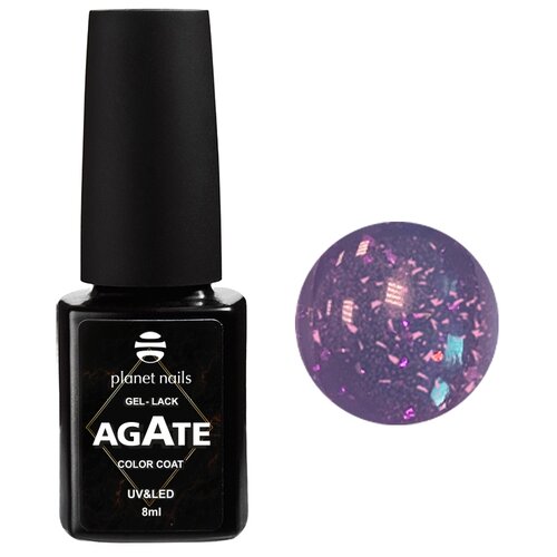 Planet nails гель-лак для ногтей Agate, 8 мл, №956 masura гель лак basic золотое мехенди 3 5 мл кирпичный с золотистой фольгой плотный