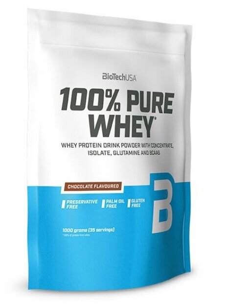 Протеин сывороточный BioTech USA 100% Pure Whey (1000 г) Black Biscuit (Печенье)