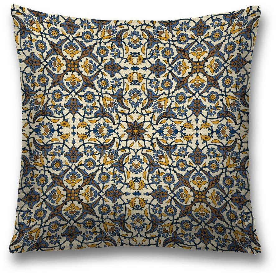 Наволочка декоративная на молнии, чехол на подушку JoyArty "Марокканский узор" 45х45 см