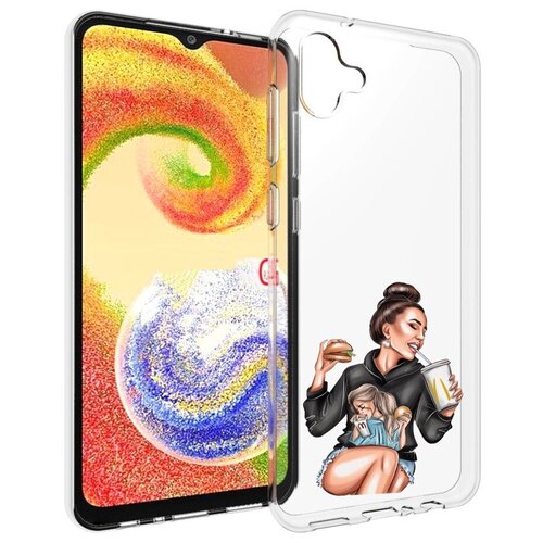 Чехол MyPads любительница-макдональдс женский для Samsung Galaxy A04 задняя-панель-накладка-бампер