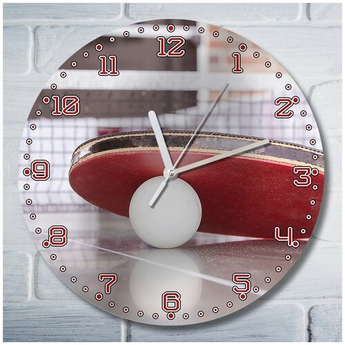 Часы настенные УФ с принтом Спорт настольный теннис - 1295