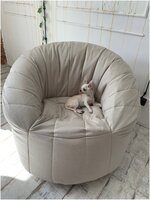 Кресло "Шелли" бежевая рогожка R02 (Umloft бескаркасная мягкая мебель для дома Австралия)