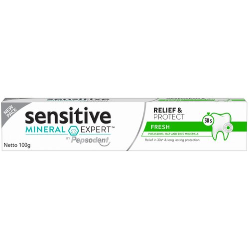 Зубная паста Pepsodent Sensitive Mineral Expert Fresh, 100 мл, 100 г