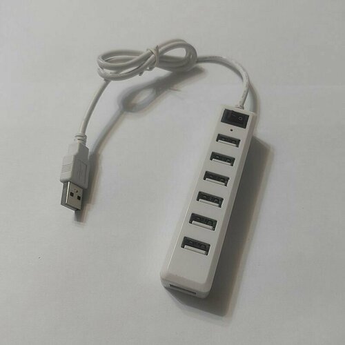 USB-HUB (разветвитель) 7 port 2.0 USB usb 2 0 hub usb hub 2 0 multi usb splitter hub use power adapter 4 7 port multiple expander 2 0 usb hub with switch for pc