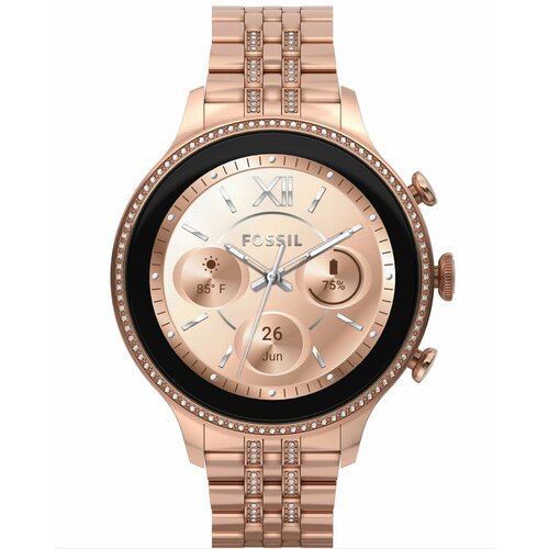 Умные часы Fossil Gen 6 42 мм Stainless Steel Rose Gold-Tone FTW6077 3419000₽
