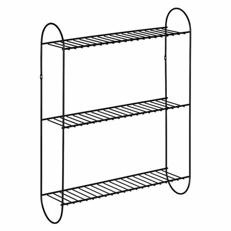 Полка настенная Minima 3 яруса 41х11х52см черная - фотография № 3