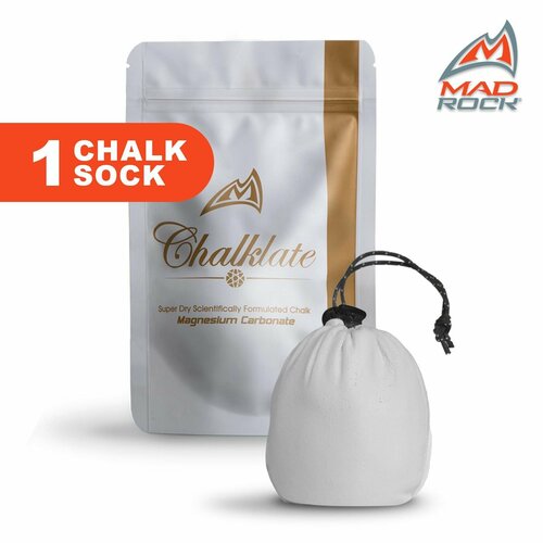 Многоразовый мешочек-шарик с магнезией MAD ROCK REFILLABLE CHALK SOCK арт.851010 (1 шт.) магнезия mad rock addiction loose chalk small 92г