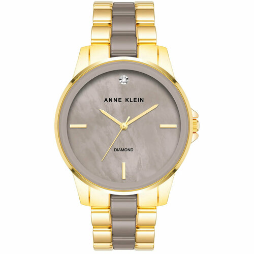 Наручные часы ANNE KLEIN Diamond 4120TPGB, золотой, серый