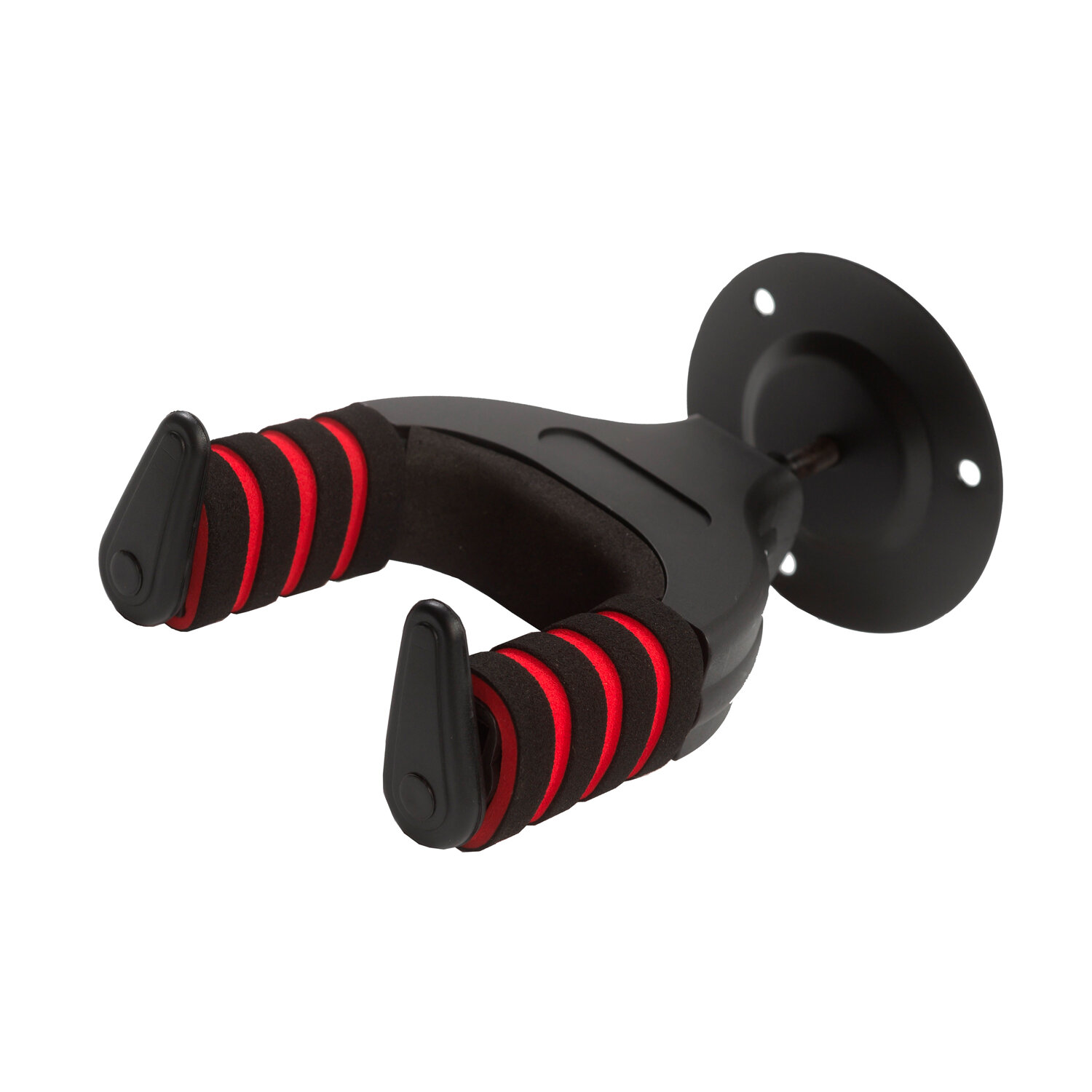 фото UPTONE SJ-19 Black/red держатель для гитары настенный, с автозахватом, цвет черно-красный