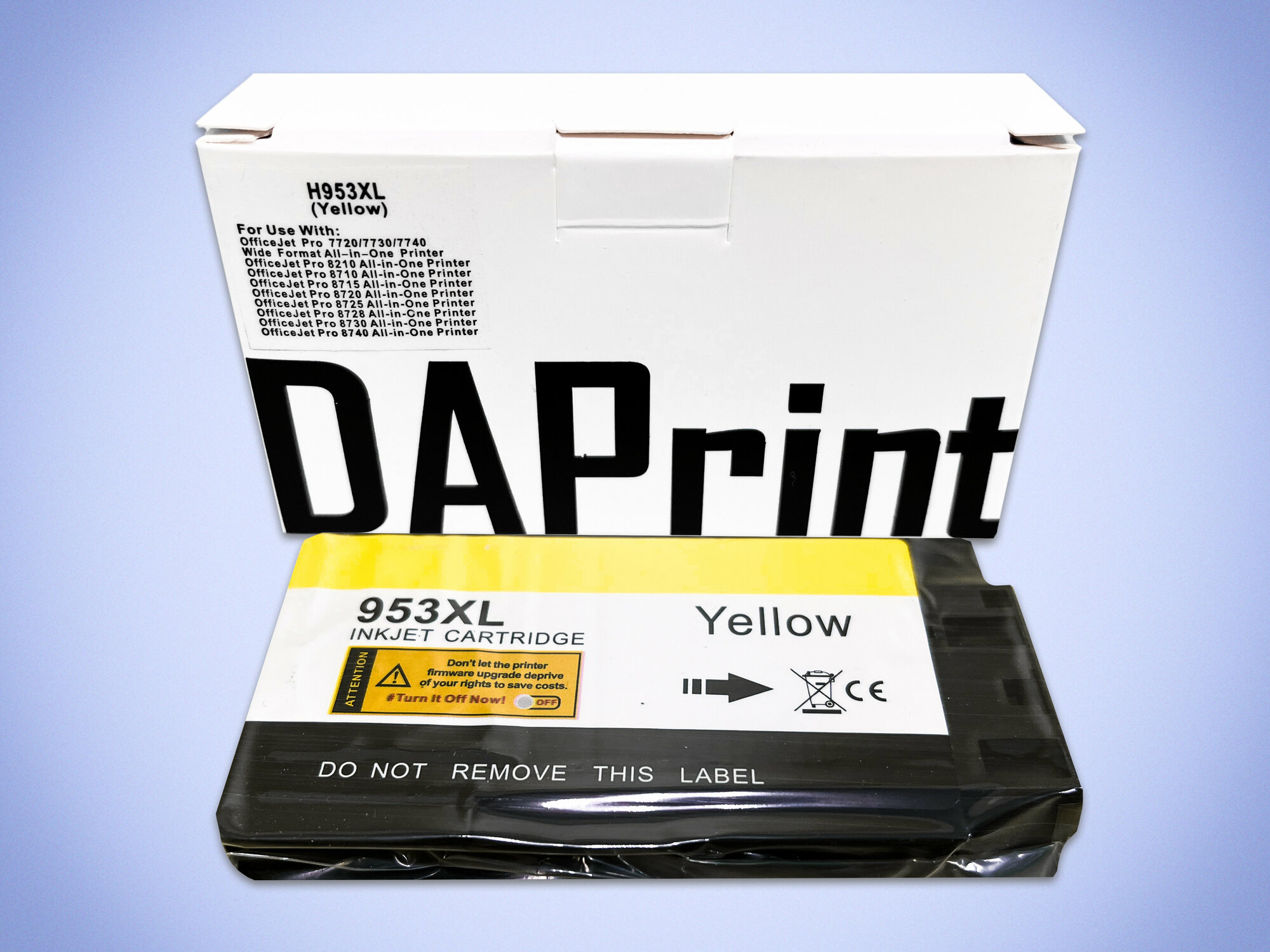 Картридж струйный DAPrint F6U18AE (953XL) для принтера HP, желтый (Yellow)