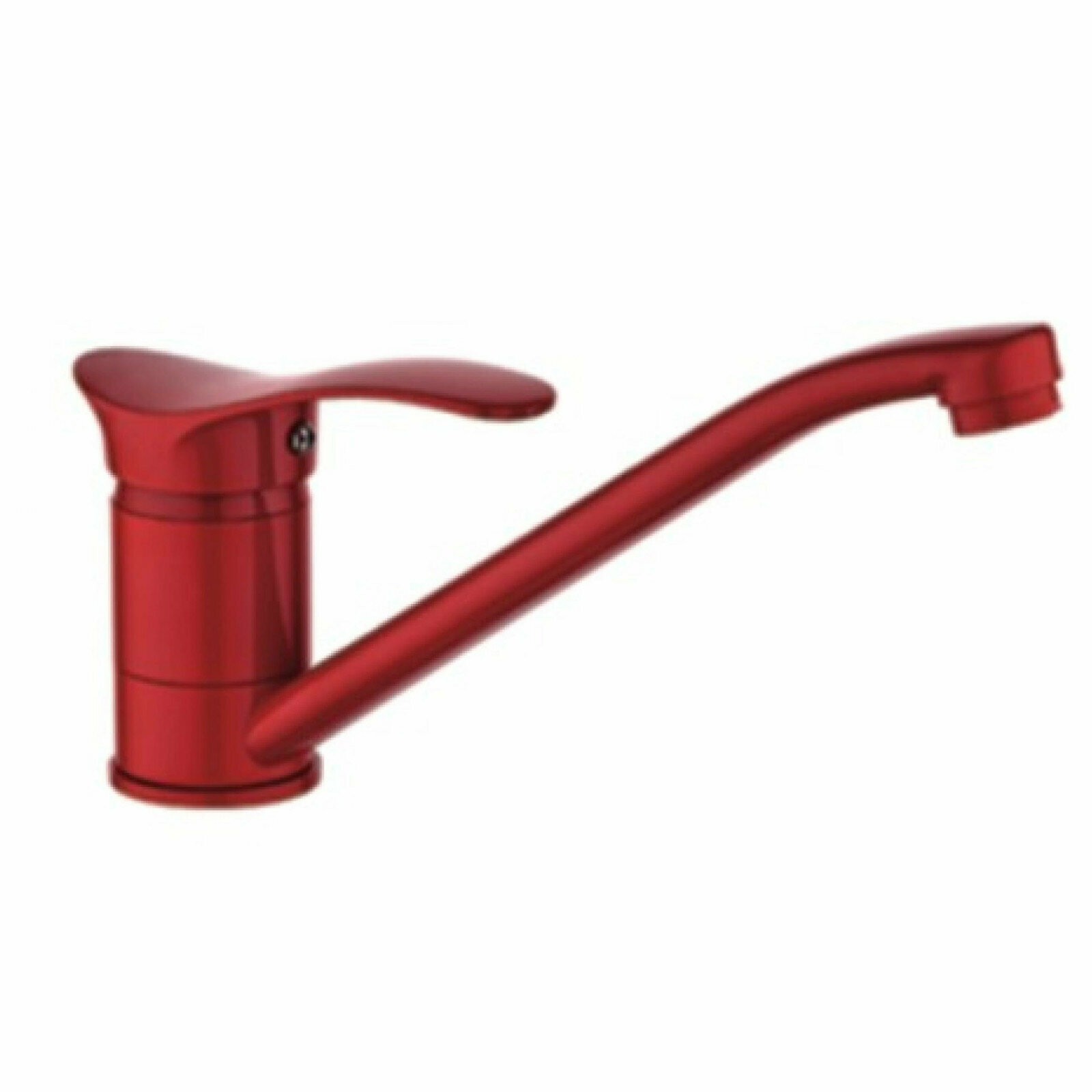 фото Смеситель для кухни с длинным изливом Potato Красный (P4201-5)