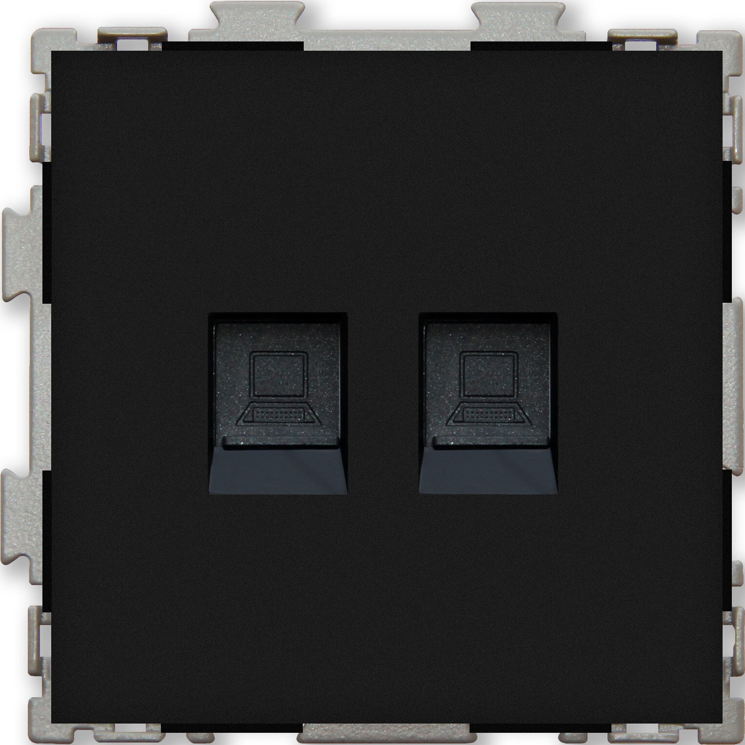 фото Розетка компьютерная RJ45 кат. 5e одинарная белая CGSS Практика PL-W201C-WCG