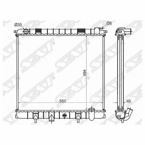 Радиатор системы охлаждения, ROVER RANGE ROVER 4.0-4.6I 94-00 STELLOX 1026861SX