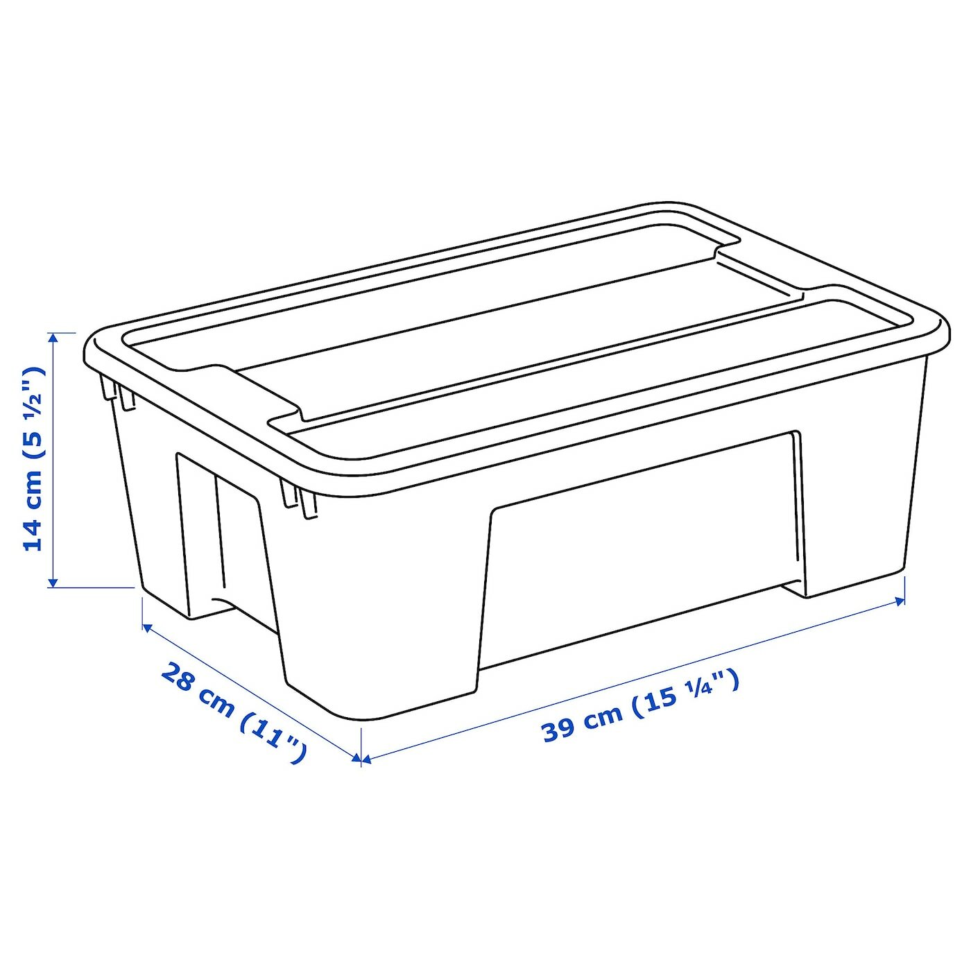 SAMLA контейнер прозрачный IKEA, 39х28х14 см/11л (80376438) - фотография № 9