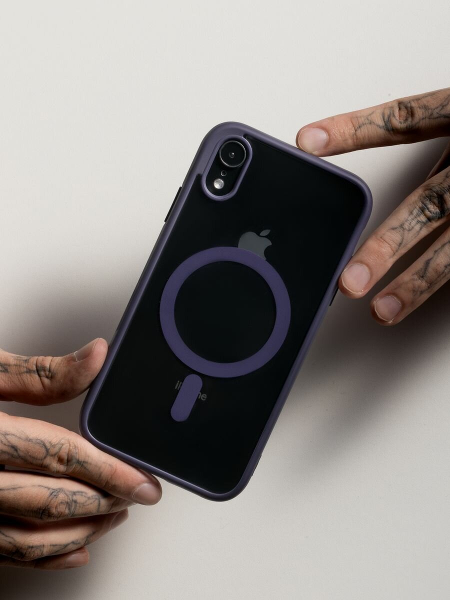 Чехол на iphone XR MagSafe, фиолетовый