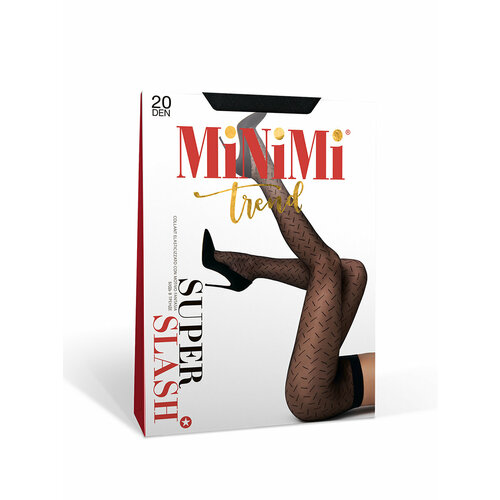 Колготки MiNiMi Колготки женские MiNiMi Mini SLASH 20, 20 den, с ластовицей, размер 2, черный