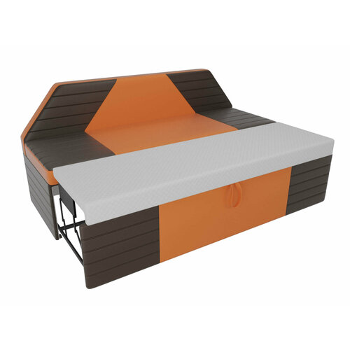 Artum Кухонный прямой диван Дуглас эко кожа оранжевый коричневый