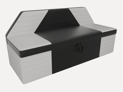 Изображение товара Artum Кухонный прямой диван Дуглас эко кожа черный белый