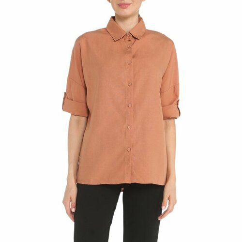 Рубашка Maison David, размер XL, бежево-коричневый рубашка maison david размер xl бежево коричневый