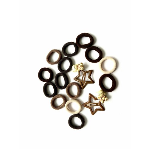 Набор резинок для волос с заколочками клик клак 17шт