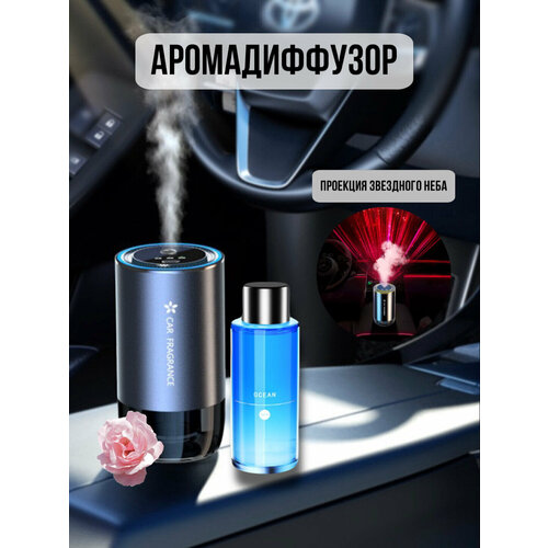 Аромадиффузор для автомобиля с звездным небом / Ароматизатор в машину с подсветкой звездного неба