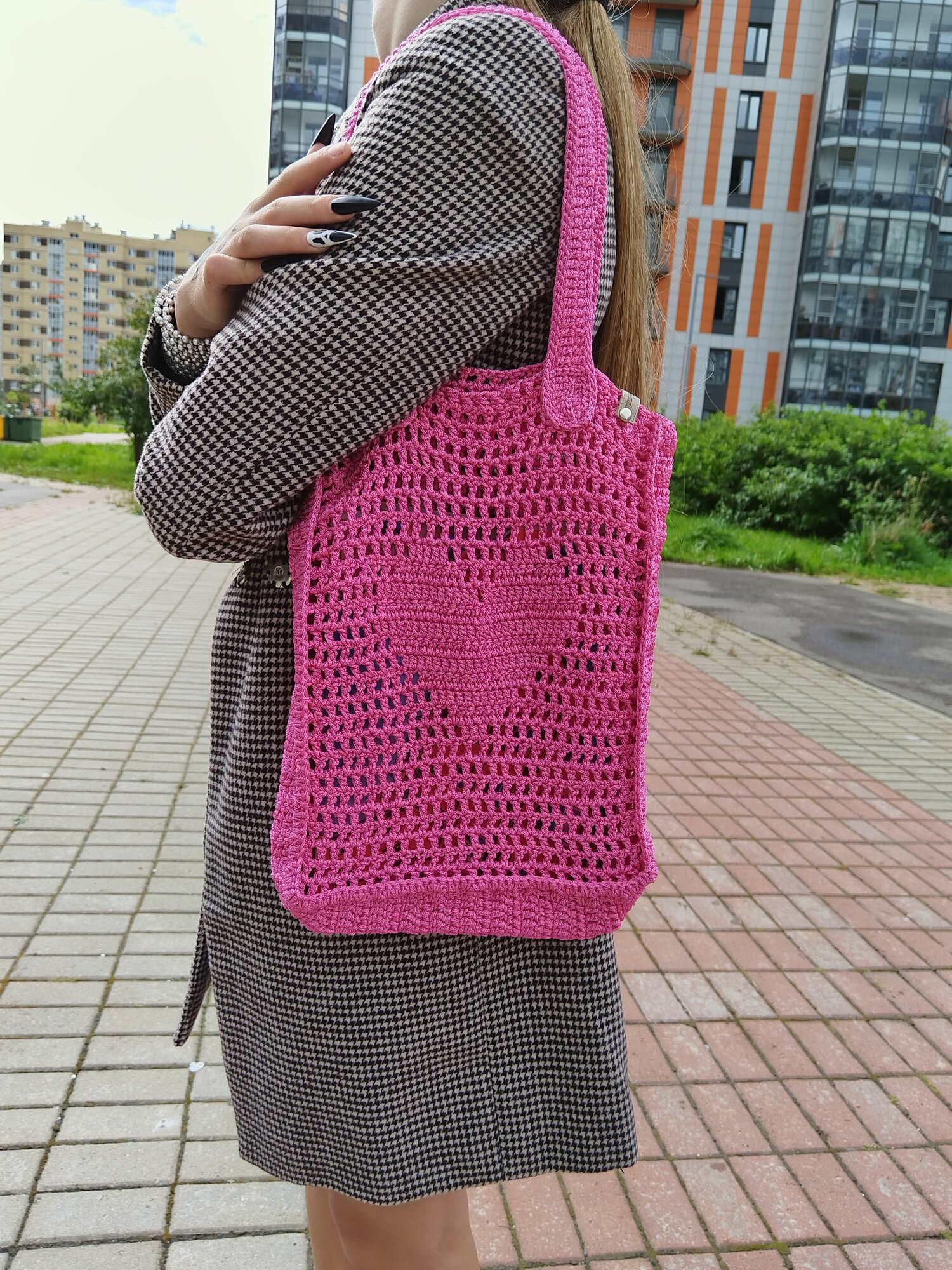 Сумка шоппер , розовый