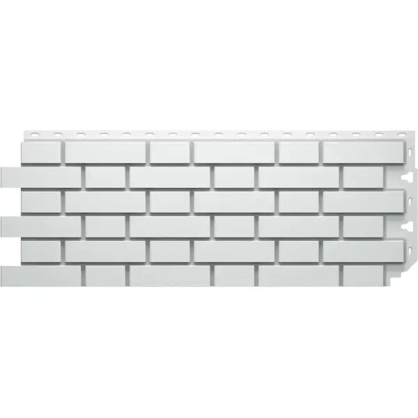 фото Фасадная панель Docke Dacha Кирпич гладкий белый 0.46 м?