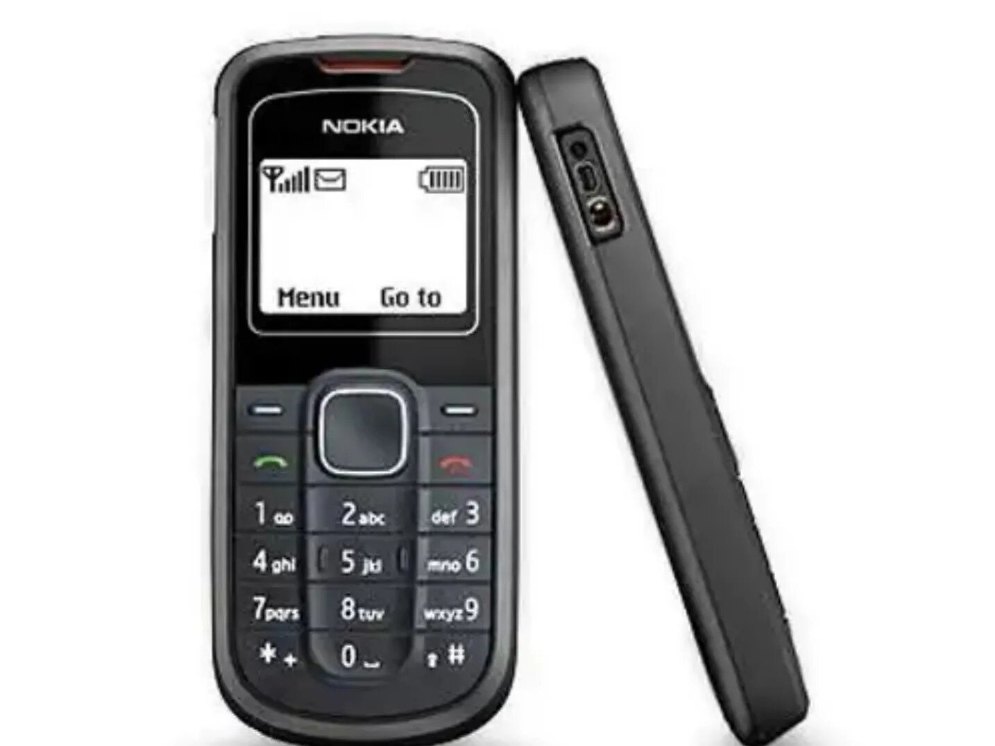 Телефон Nokia 1202 Global для РФ, 1 SIM, черный