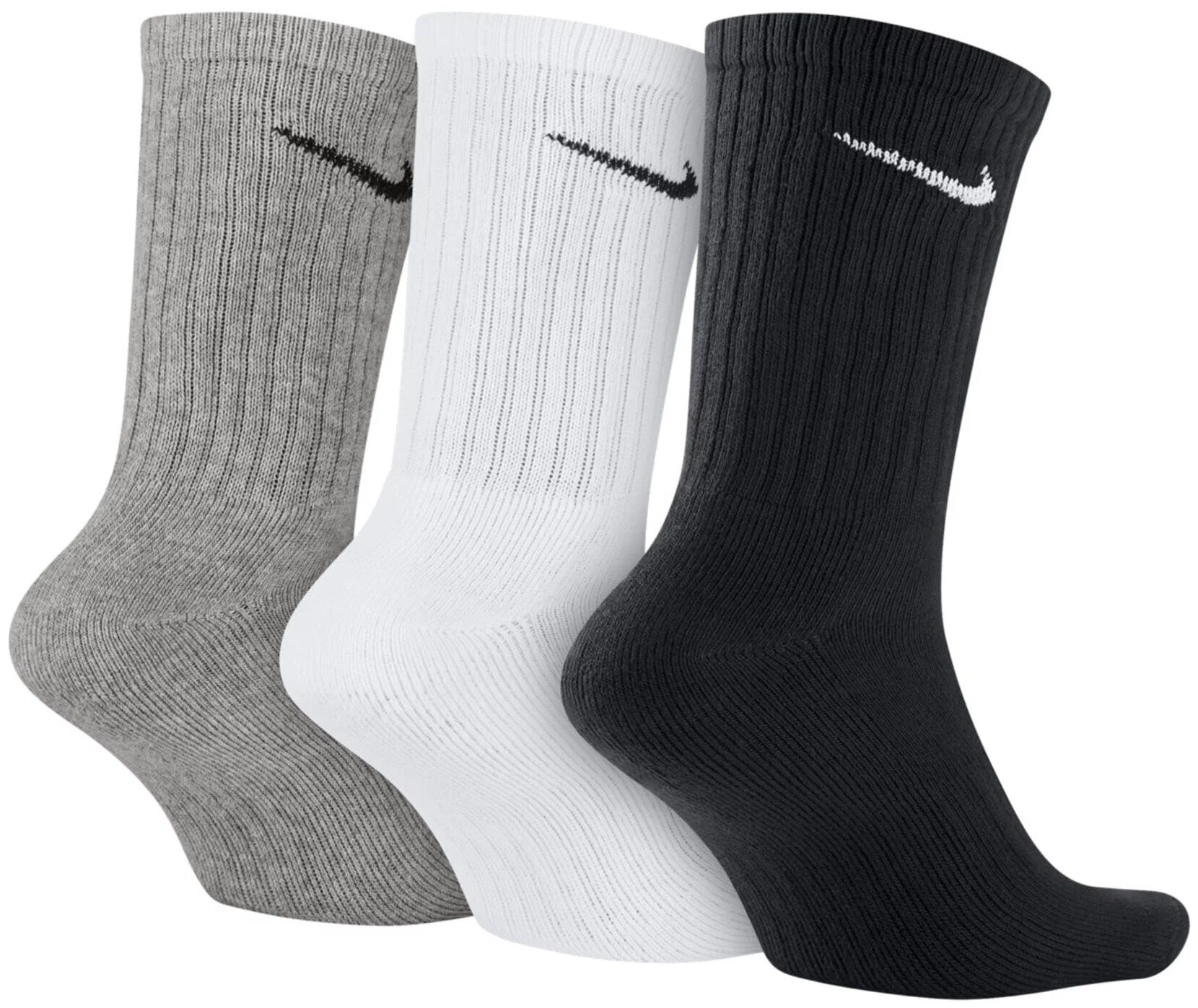 Носки NIKE Everyday Lightweight Crew, комплект, 3 пары, размер 38-42 EU (24-26 cm), комбинированный — фото 1