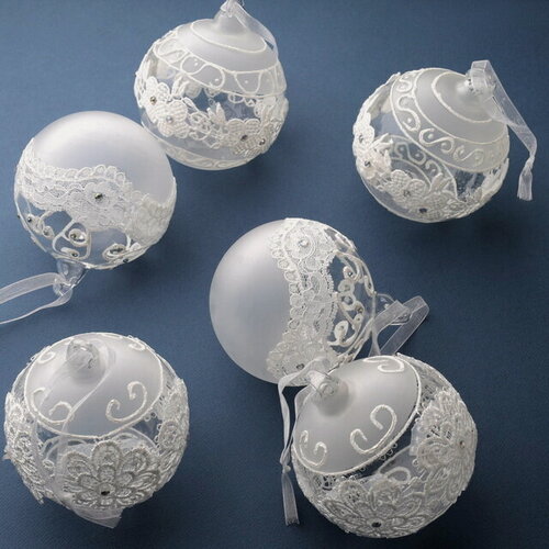 Изображение товара Елочные шары Casal Velino 8 см, 6 шт, стекло, Winter Deco, 4060306