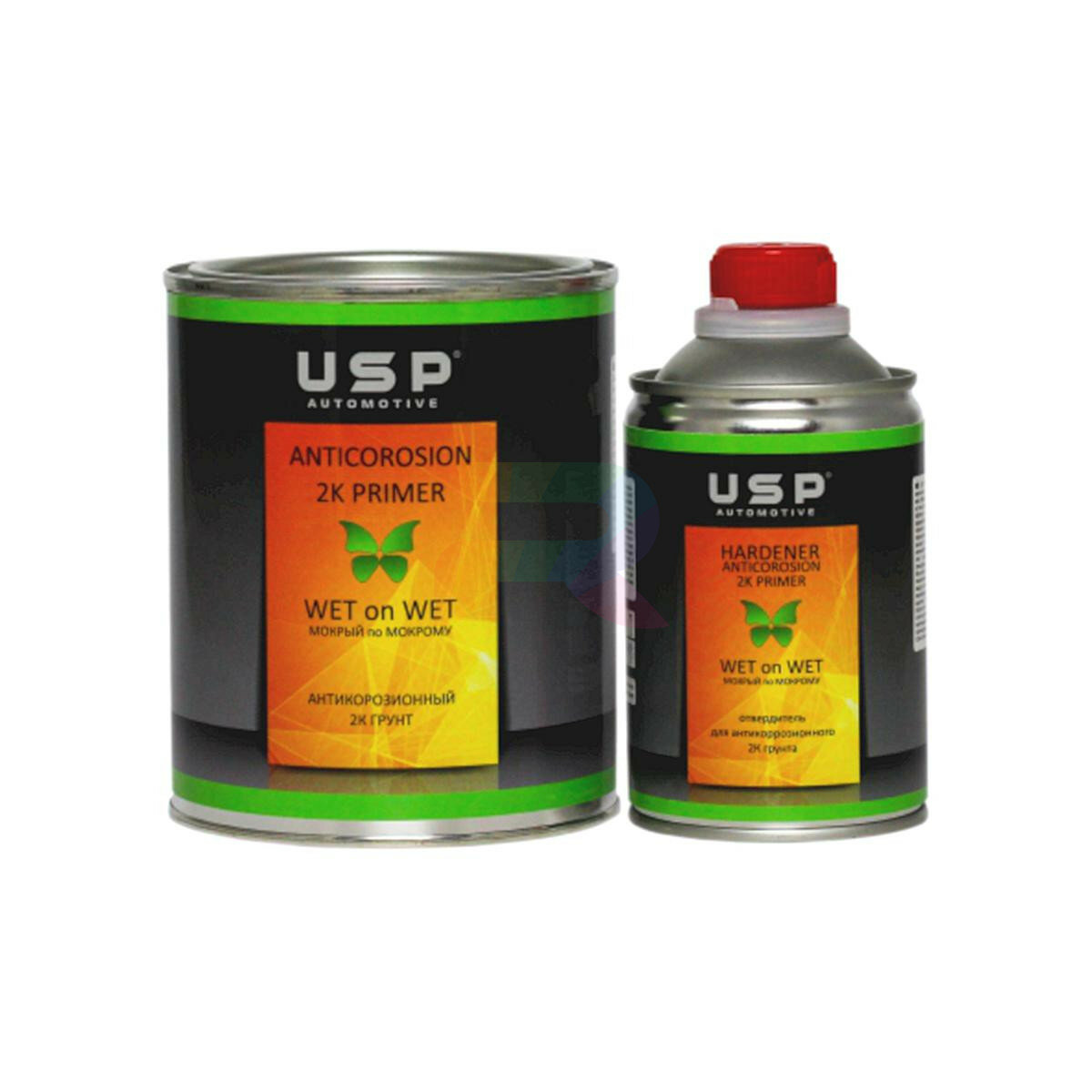 Грунт антикоррозийный USP Anticorosion 2K Wet on Wet 3+1 мокрый по мокрому серый 075 л. с отвердителем 025 л.