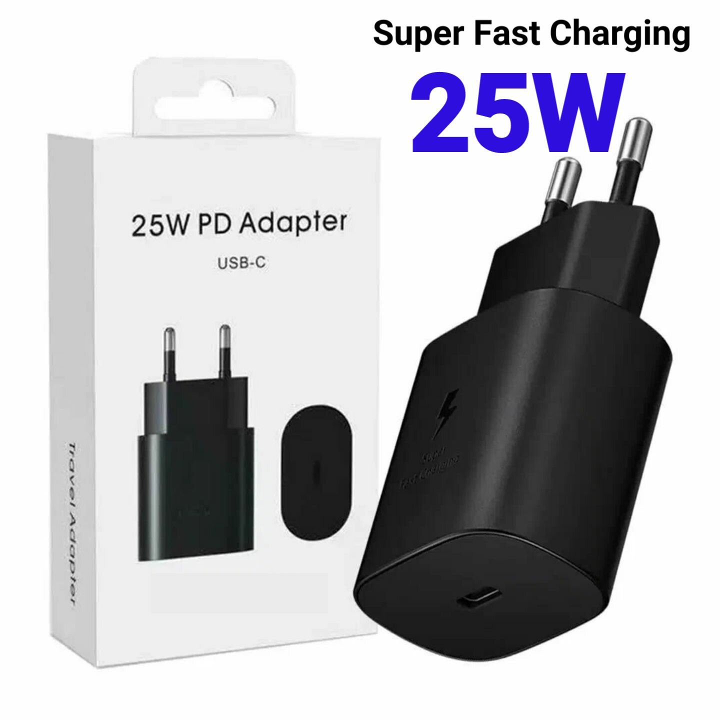 Сетевое зарядное устройство для Samsung EP-TA800NBEGRU, 25Вт, USB Type-C, черный