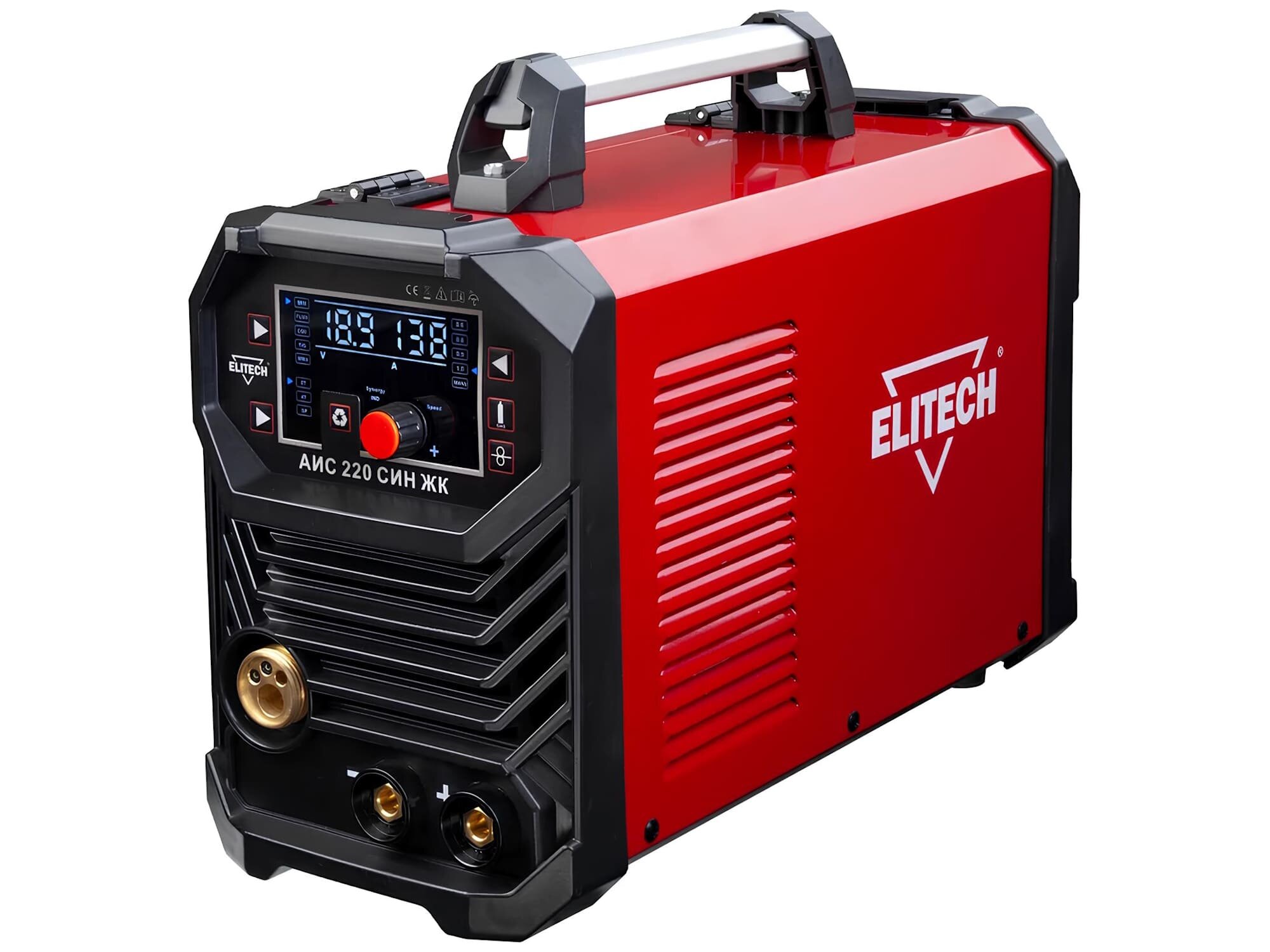 Сварочный полуавтомат Elitech АИС 220 СИН ЖК (MIG/MAG + MMA + TIG Lift, функция VDR)