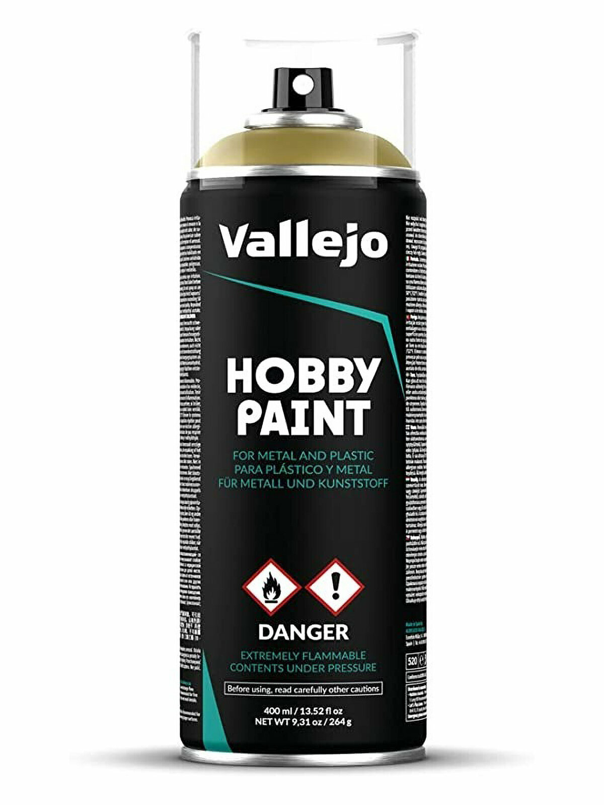 Аэрозольная грунтовка Vallejo серии Aerosol - Panzer Yellow 28001, 400 мл