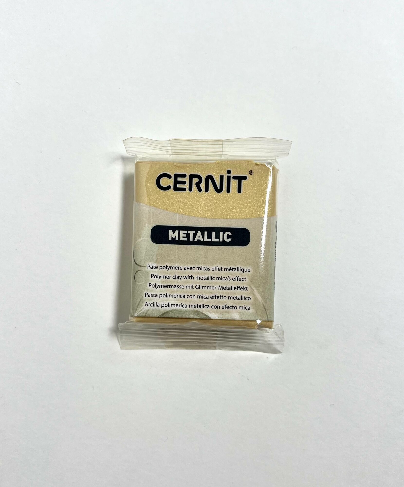 Полимерная глина Cernit "Metallic champagne", цвет шампанское металлик, 56 грамм для лепки из полмерной глины