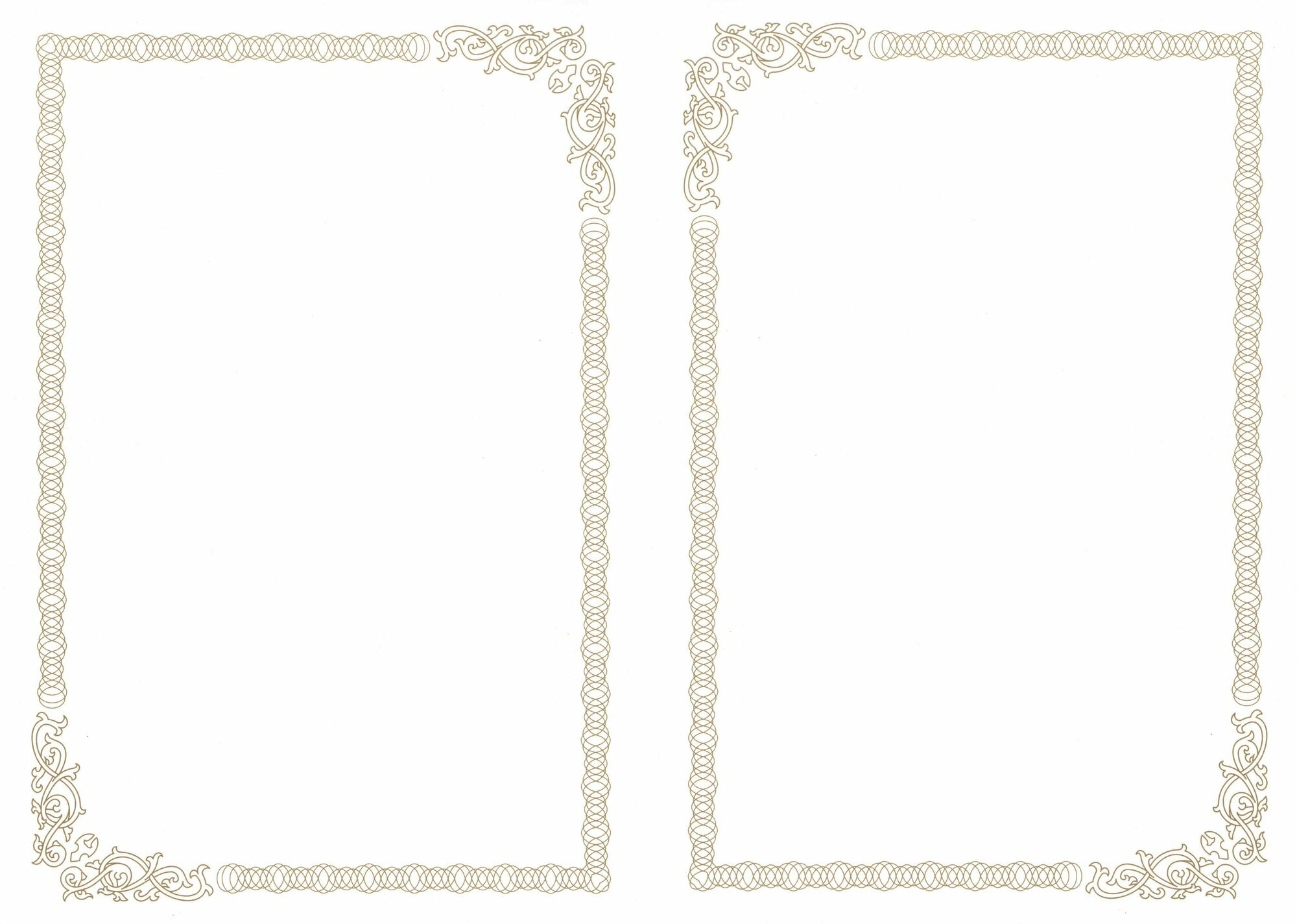 Вкладыш в папку адресную (бумага мелованная, бронзовый орнамент), 5 шт.