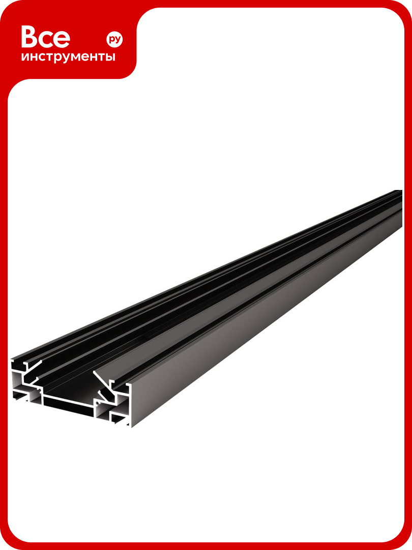 Профиль для монтажа однофазного шинопровода в натяжной потолок ST LUCE черный длина 3000мм ST045.439.00
