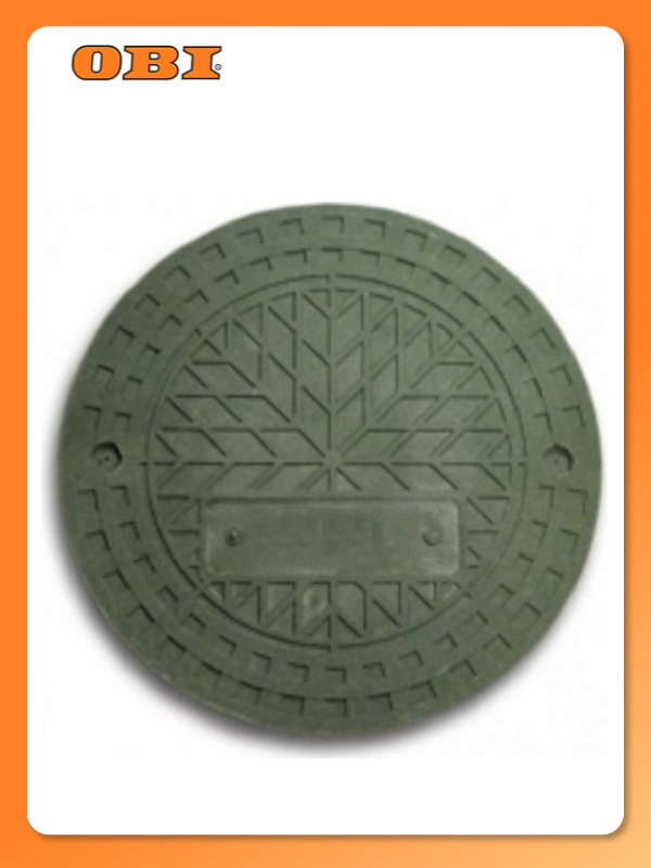 Люк RTP НК ПП 315 полимерпесчаный для наружной канализации зеленый 315х315 мм